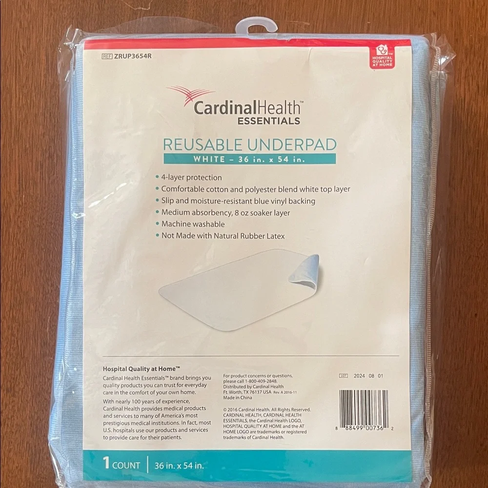 NEW Cardinal Health Reusable Underpad 36x54 Waterproof Pad Washable & Absorbent